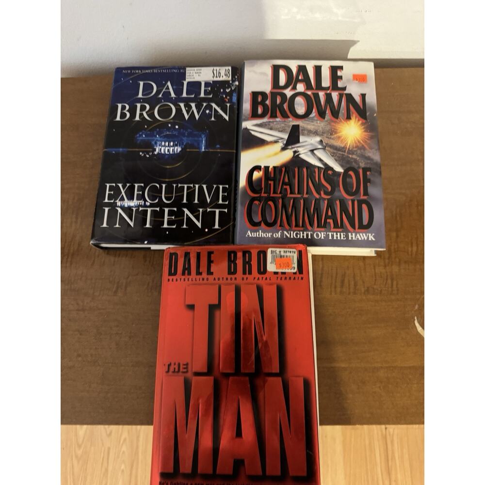 Dale Brown Hardcover Book Lot Of Three Chains Of Command The Tin Man Executive